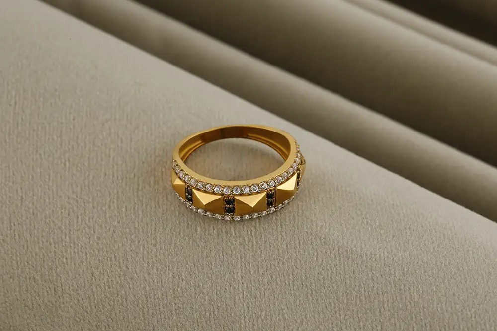 Men’s Gold Plated 925 Silver Ring VJ41